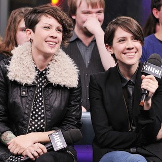 Tegan and Sara in Tegan and Sara Interview on Much Music's NEW.MUSIC.LIVE. Promoting Their Album Heartthrob