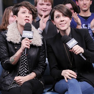 Tegan and Sara in Tegan and Sara Interview on Much Music's NEW.MUSIC.LIVE. Promoting Their Album Heartthrob