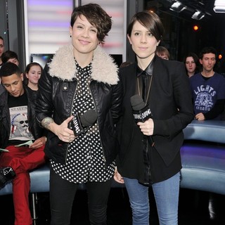 Tegan and Sara in Tegan and Sara Interview on Much Music's NEW.MUSIC.LIVE. Promoting Their Album Heartthrob