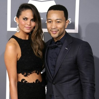 Chrissy Teigen, John Legend in 55th Annual GRAMMY Awards - Arrivals