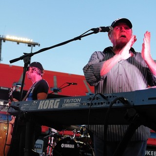 Bruce Johnston, The Beach Boys in John Stamos Performs Live with The Beach Boys at Marlins Super Saturday Concert