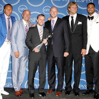 Shawn Marion, Jason Kidd, Jose Juan Barea, Brian Cardinal, Dirk Nowitzki, Tyson Chandler in The 2011 ESPY Awards - Press Room