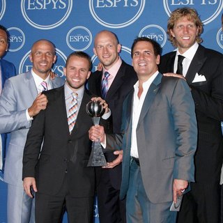 Shawn Marion, Jason Kidd, Jose Juan Barea, Brian Cardinal, Mark Cuban, Dirk Nowitzki, Tyson Chandler in The 2011 ESPY Awards - Press Room