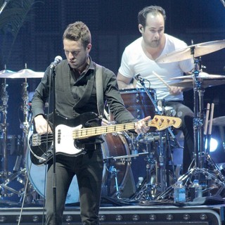 Brandon Flowers, Ronnie Vannucci, Jr., The Killers in The Killers Performing at The American Airlines Arena