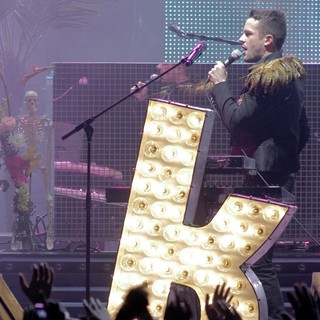 Brandon Flowers, The Killers in The Killers Performing at The American Airlines Arena