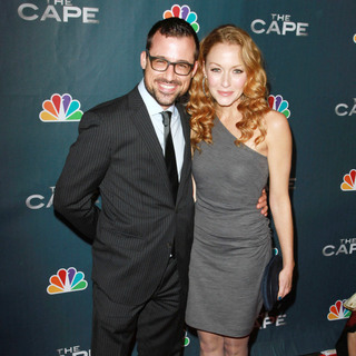 Zach Bliss, Jennifer Ferrin in Premiere Party for "The Cape"