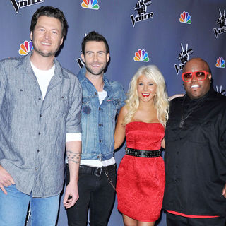 Blake Shelton, Adam Levine, Christina Aguilera, Cee-Lo in NBC Press Junket for 'The Voice'