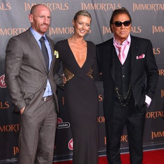 Gareth Thomas, Anastassija Makarenko, Mickey Rourke in Immortals 3D Los Angeles Premiere