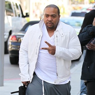 Timbaland in Timbaland Shopping at Louis Vuitton on Rodeo Drive
