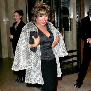 Tina Turner in The Armani Haute Couture Spring-Summer 2010 Fashion Show