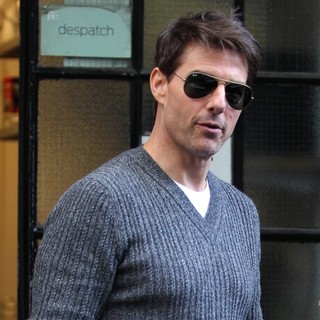 Tom Cruise in Tom Cruise Leaving An Office Building