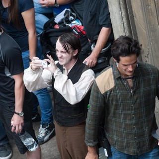 Actors on The Set of Therese Raquin Filming on Location