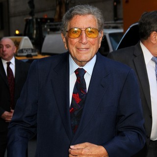 Tony Bennett in Celebrities Arrive at The Ed Sullivan Theater for The Late Show with David Letterman