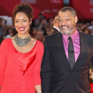 Gina Torres, Laurence Fishburne in The 68th Venice Film Festival - Day 4 - Contagion - Premiere- Arrivals