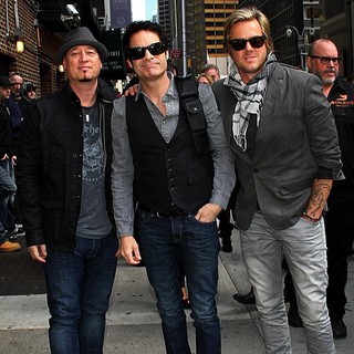 Train in Celebrities Arrive at The Ed Sullivan Theater for The Late Show with David Letterman