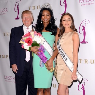 Donald Trump, Nana Meriwether, Olivia Culpo in Miss USA Crowning Ceremony Hosted by Donald Trump