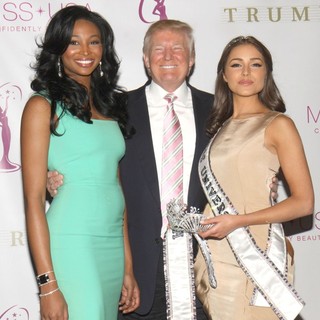Nana Meriwether, Donald Trump, Olivia Culpo in Miss USA Crowning Ceremony Hosted by Donald Trump