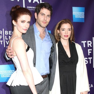 Bitsie Tulloch, David Giuntoli, Marguerite Moreau in 2012 Tribeca Film Festival - Caroline and Jackie Premiere - Arrivals