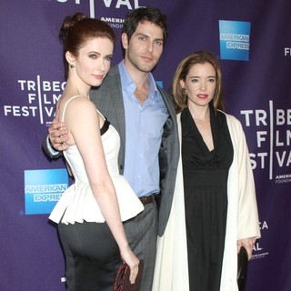 Bitsie Tulloch, David Giuntoli, Marguerite Moreau in 2012 Tribeca Film Festival - Caroline and Jackie Premiere - Arrivals