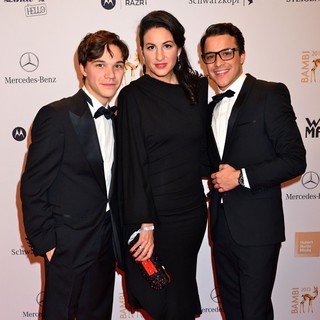 Sebastian Urzendowsky, Minu Barati-Fischer, Kostja Ullmann in Bambi Awards 2012