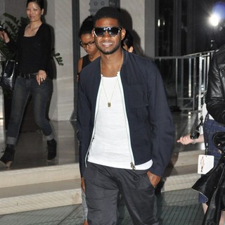 Usher in The Raf Simons Fashion Show