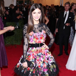 Victoria Justice in Schiaparelli and Prada Impossible Conversations Costume Institute Gala