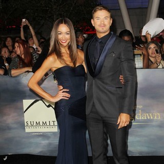 Sharni Vinson, Kellan Lutz in The Premiere of The Twilight Saga's Breaking Dawn Part II
