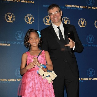 Quvenzhane Wallis, Paul Hoen in 65th Annual Directors Guild of America Awards - Press Room