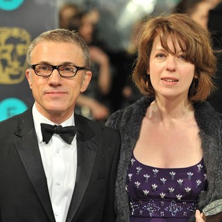 Christoph Waltz, Judith Holste in The 2013 EE British Academy Film Awards - Arrivals