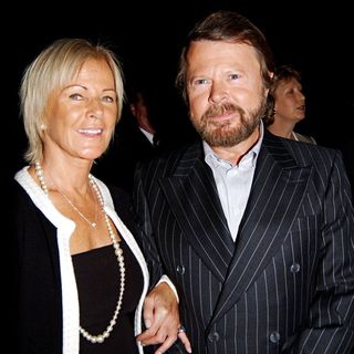 Anni-Frid Lyngstad, Bjorn Ulvaeus in The Opening Night of "Mamma Mia" The Musical