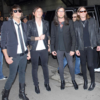 Kings of Leon in Kings of Leon leaving the Ed Sullivan Theatre after appearing on 'The Late Show with David Letterman