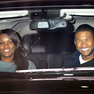 Tameka Foster, Usher in Tameka Foster and Usher Leaving Mr Chow Restaurant in High Spirits
