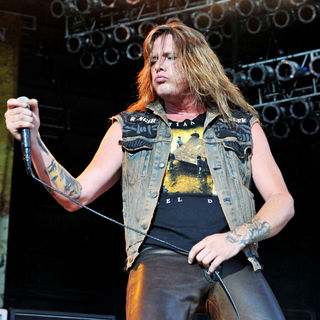 Sebastian Bach in Sebastian Bach Performing Live at The Cruzan Amphitheatre