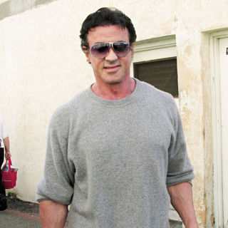 Sylvester Stallone in Sylvester Stallone Walking to His Car with A Friend in Beverly Hills