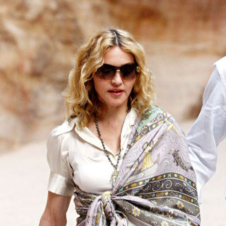 Madonna in Madonna visits the ancient "Rose" city