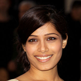Freida Pinto in 25th anniversary London Fashion Week Spring/Summer 2010 - Burberry - Arrivals