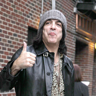 Paul Stanley in Paul Stanley Outside The Ed Sullivan Theater for The 'Late Show With David Letterman'