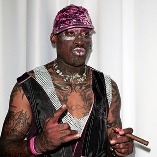 Dennis Rodman in Rock Fashion Week - Russell Simmons New Collection Argyle Culture - Backstage