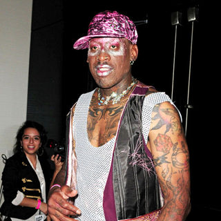 Dennis Rodman in Rock Fashion Week - Russell Simmons New Collection Argyle Culture - Backstage