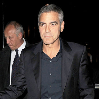 George Clooney in George Clooney and Elisabetta Canalis Arriving at Private Members Club Home House