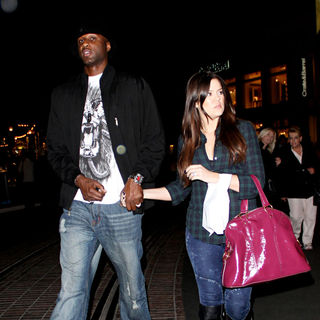 Lamar Odom, Khloe Kardashian in Khloe Kardashian and Lamar Odom leave a movie theater in Hollywood