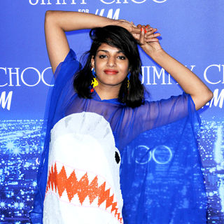 M.I.A. in M.I.A. arriving at the Jimmy Choo for H&M Launch Party
