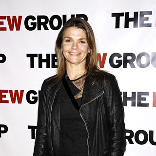 Kathryn Erbe in The cast party for the Off-Broadway play 'The Starry Messenger'