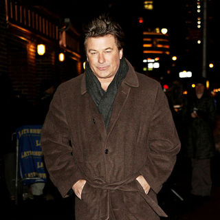 Alec Baldwin in Alec Baldwin outside the Ed Sullivan Theater for the 'Late Show With David Letterman'
