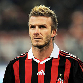 David Beckham in AC Milan's midfielder David Beckham before the Serie A football match AC Milan vs Genova