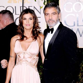 Elisabetta Canalis, George Clooney in 67th Golden Globe Awards - Arrivals