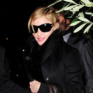 Madonna leaving Scott's restaurant