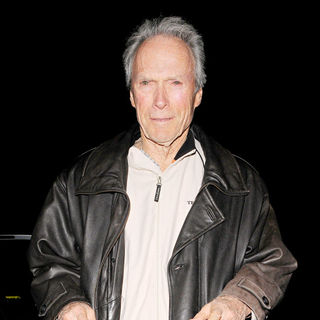 Clint Eastwood in Clint Eastwood leaves The Only Running Man pub in Mayfair with his wife Dina Ruiz