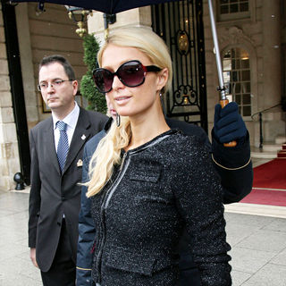 Paris Hilton in Paris Hilton leaving the Ritz hotel