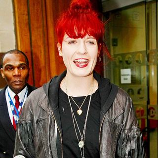 Florence Welch aka Florence and The Machine outside the BBC Radio 1 building